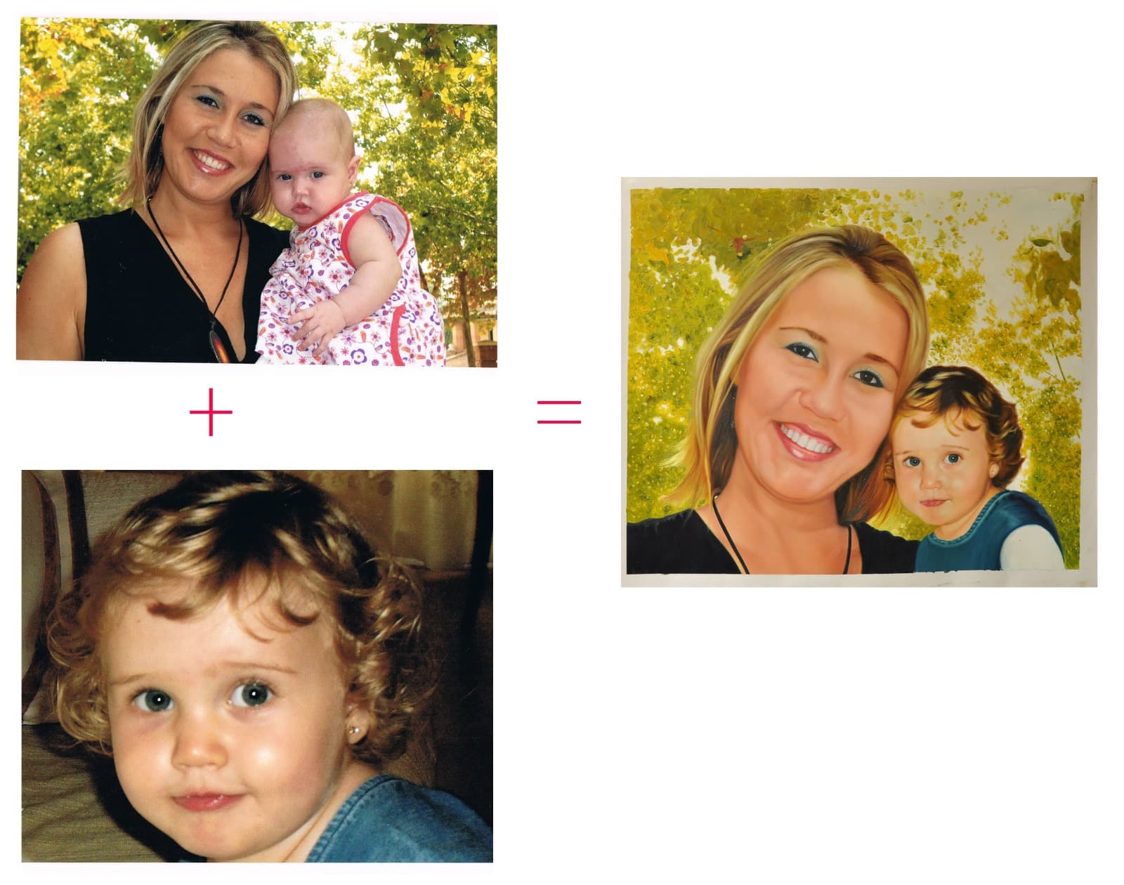 Mother Baby Toddler Composite Before After